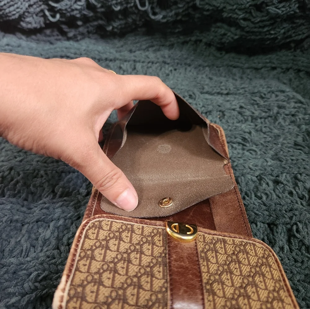 Vintage Christian Dior Trotter Monogram Canvas Trifold Wallet